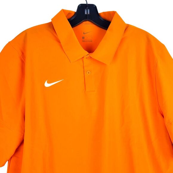 NIKE FLEX Polo Shirt Mens Large Yellow Swoosh Stripe Football Outdoor Athleisure - Picture 2 of 8